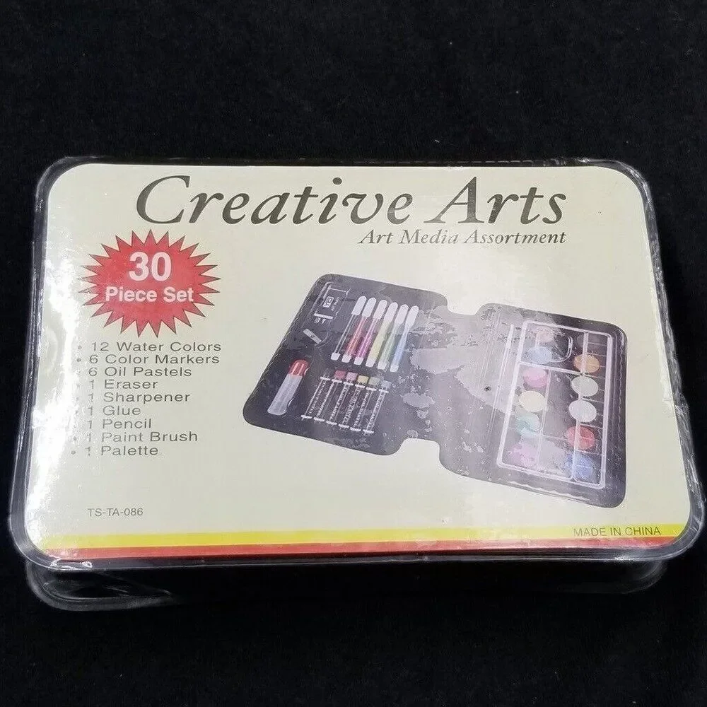 Creative Arts 30 Piece Art Set Media Assortment Water Color Markers TS-TA-086